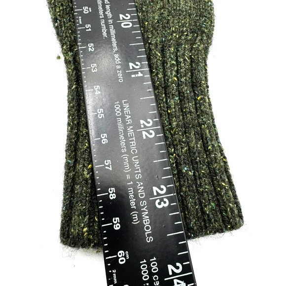 CLUB MONACO Small Green Italian Yarn Wool Silk Long Sleeve Ruffle Sweater Dress - Picture 9 of 9